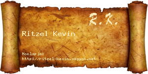 Ritzel Kevin névjegykártya